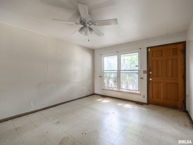 1908 N Idaho St, Peoria, IL 61604 - entrance foyer featuring a ceiling fan and tile patterned floors
