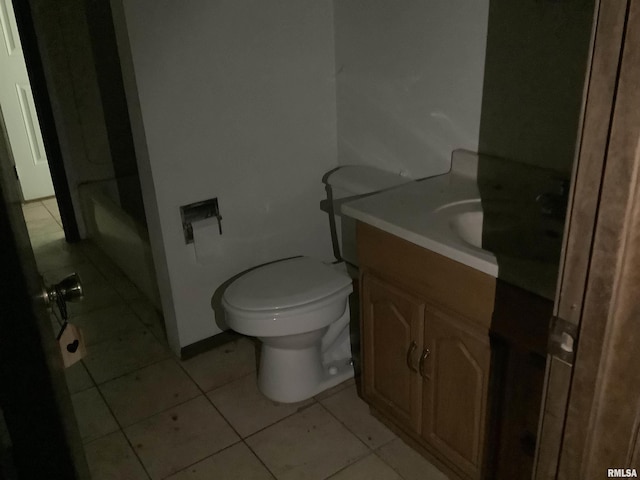 1908 N Idaho St, Peoria, IL 61604 - bathroom with vanity, tile patterned floors, toilet, a bathtub, and a shower