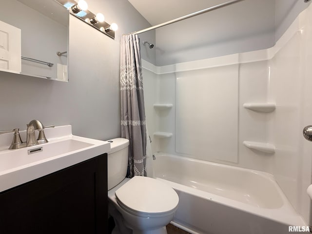 311 N 5th St, Chillicothe, IL 61523 - full bathroom featuring shower / bath combo, vanity, and toilet