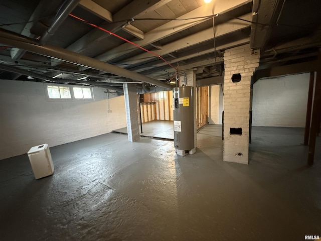 210 Minch St, South Pekin, IL 61564 - basement featuring electric water heater