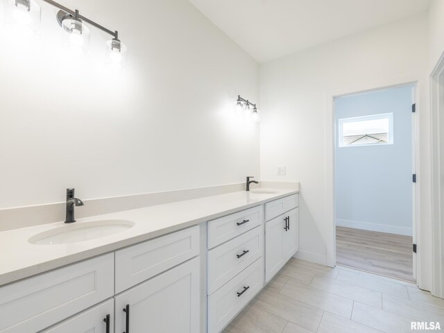 112 Shannon Hills Dr, Washington, IL 61571 - full bathroom featuring double vanity, baseboards, and tile patterned floors