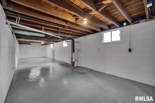 2623 W Ardmore Pl, West Peoria, IL 61604 - below grade area with concrete block wall and plenty of natural light