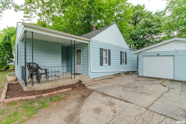 153 Hollywood Cir, Creve Coeur, IL 61610 - ranch-style home with covered porch and asphalt driveway