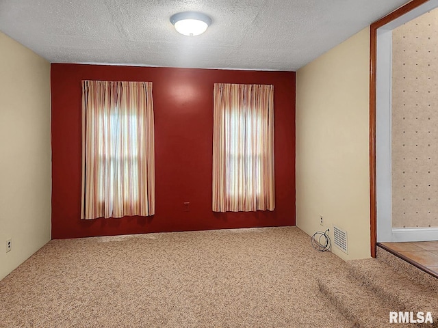 419 S Franklin St, Toulon, IL 61483 - unfurnished room with healthy amount of natural light, carpet floors, and a textured ceiling