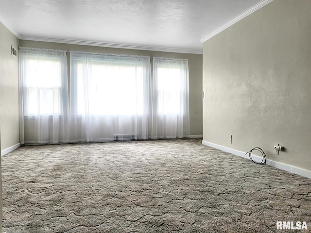 419 S Franklin St, Toulon, IL 61483 - carpeted spare room with crown molding and baseboards