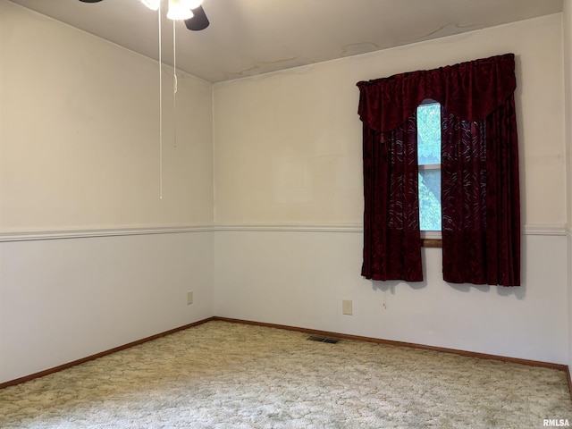 6 Bay Shore Dr, Lacon, IL 61540 - carpeted empty room featuring a ceiling fan and baseboards