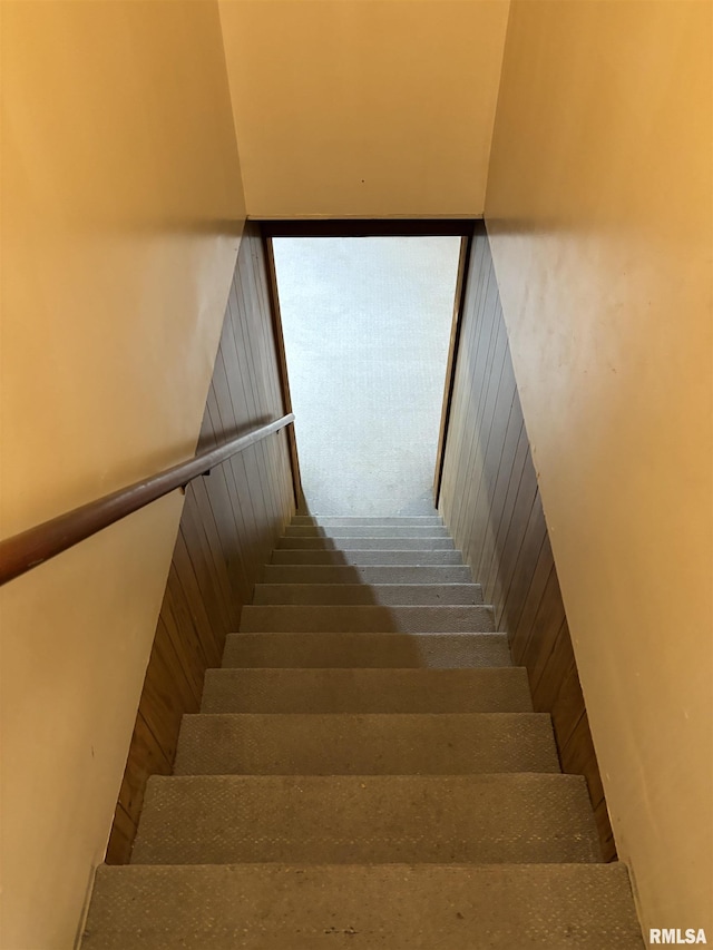 6 Bay Shore Dr, Lacon, IL 61540 - stairs with wood walls