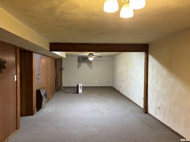 6 Bay Shore Dr, Lacon, IL 61540 - finished below grade area with light carpet and heating unit