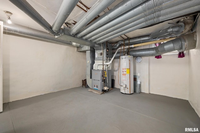 1614 W Columbia Ter, Peoria, IL 61606 - unfinished basement featuring water heater and heating unit