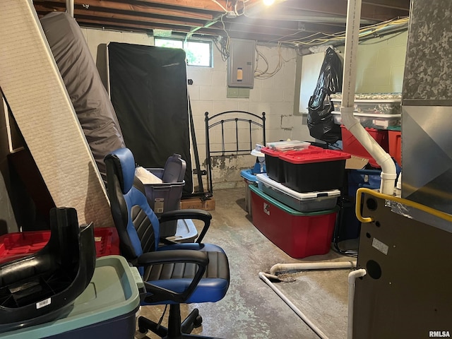 313 N Edwards St, Macomb, IL 61455 - basement featuring electric panel