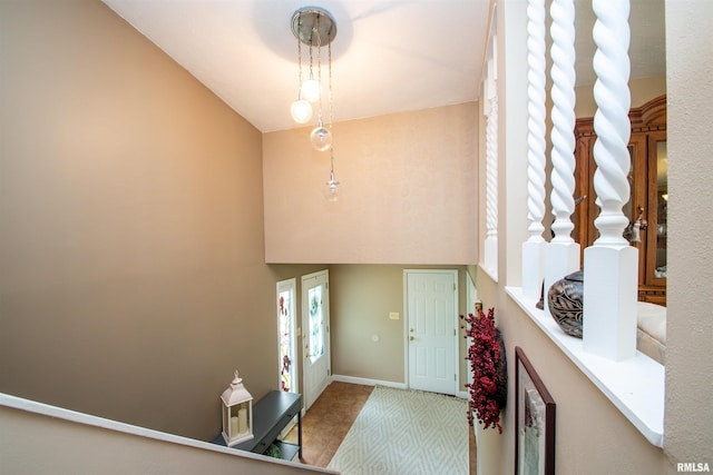 32 Black Partridge Run, Hopewell, IL 61565 - foyer with lofted ceiling and baseboards