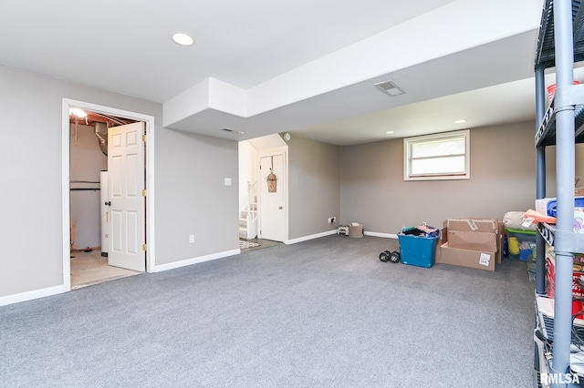 311 Juniper Ln, East Peoria, IL 61611 - below grade area with carpet, recessed lighting, and baseboards