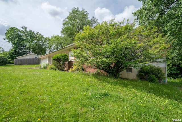 23907 Veterans Rd, Morton, IL 61550 - view of yard featuring a garage