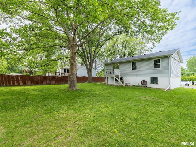 1402 Lincoln Rd, Marquette Heights, IL 61554 - view of yard featuring stairs