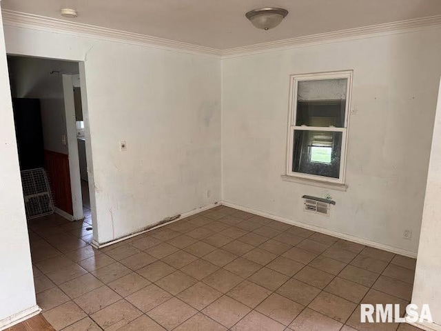 4405 Silvis Rd, Bartonville, IL 61607 - tiled empty room with ornamental molding and baseboards