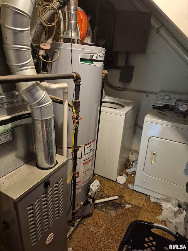 1424-26 E War Memorial Dr, Peoria, IL 61614 - utilities with washer / dryer and gas water heater