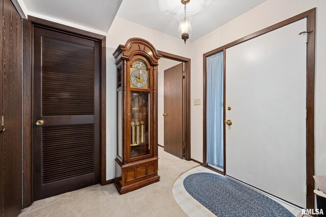 6500 N Allen Rd Unit 62, Peoria, IL 61614 - foyer featuring light carpet and baseboards