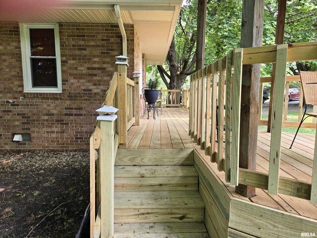 16324 E Cherokee Rd, Cuba, IL 61427 - view of wooden deck
