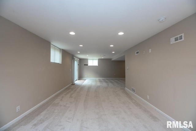 5232 N Merrimac Ave, Peoria, IL 61614 - spare room with recessed lighting, light colored carpet, baseboards, and a smoke detector