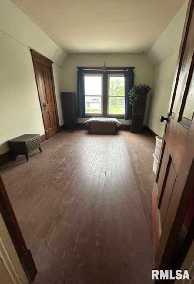 9955 E 750th St, Colchester, IL 62326 - bonus room featuring vaulted ceiling and wood-type flooring