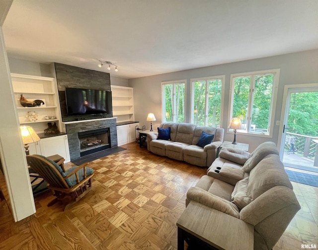 283 Old Germantown Rd, East Peoria, IL 61611 - living area with a large fireplace
