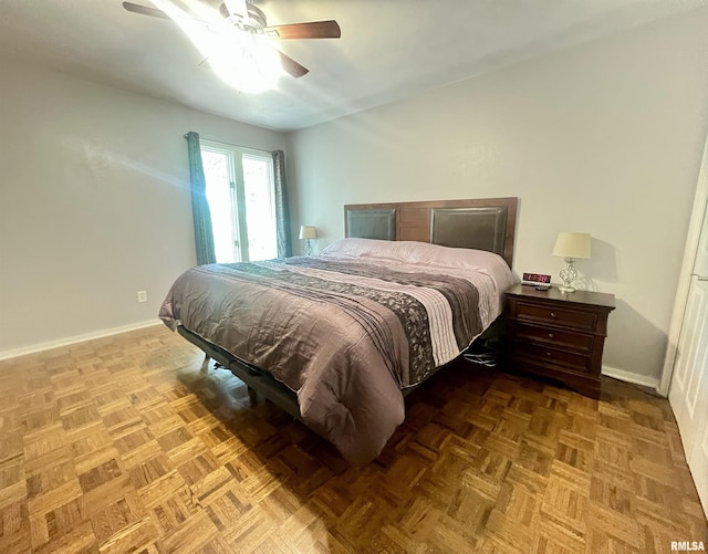283 Old Germantown Rd, East Peoria, IL 61611 - bedroom featuring baseboards and a ceiling fan