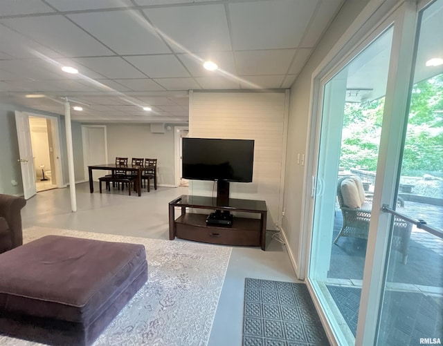 283 Old Germantown Rd, East Peoria, IL 61611 - living room featuring a paneled ceiling