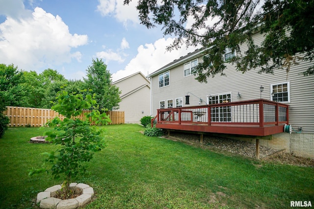 521 S French Dr, Dunlap, IL 61525 - view of yard with a wooden deck