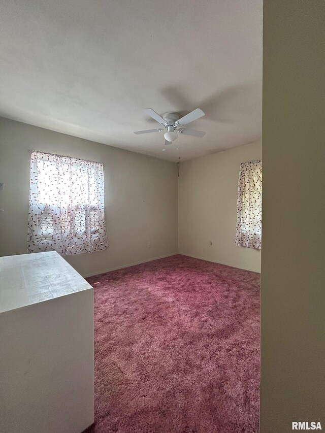 1407 Lincoln St, Pekin, IL 61554 - empty room featuring carpet floors and ceiling fan