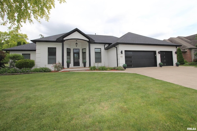 1964 Chestnut Ln, Washington, IL 61571 - view of front of property with an attached garage, driveway, a front yard, and a shingled roof
