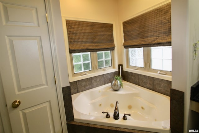 1964 Chestnut Ln, Washington, IL 61571 - bathroom featuring plenty of natural light and a jetted tub