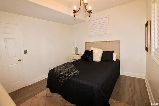 1964 Chestnut Ln, Washington, IL 61571 - bedroom with wood finished floors and a chandelier