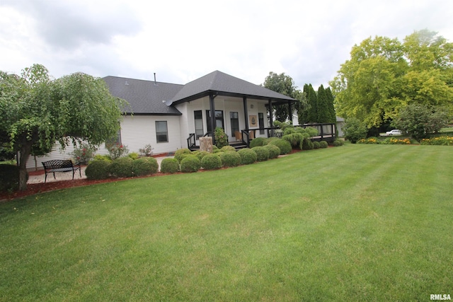 1964 Chestnut Ln, Washington, IL 61571 - rear view of property with a lawn and roof with shingles