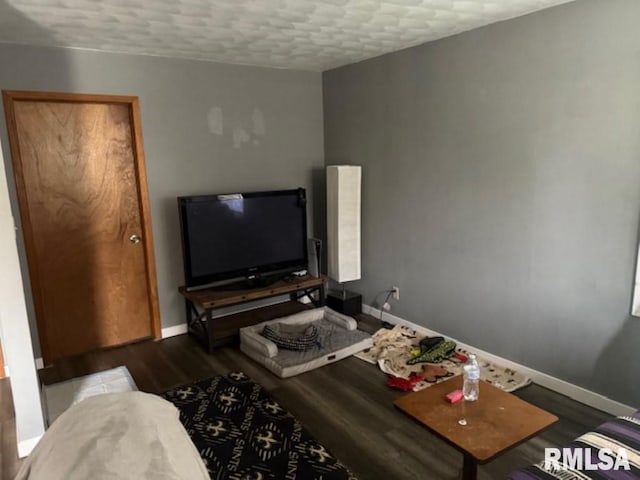 102 Main St, Camp Grove, IL 61424 - living room featuring wood finished floors, baseboards, and a textured ceiling