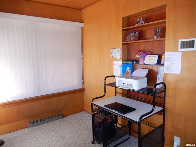 120 W Adams St, Macomb, IL 61455 - carpeted home office with baseboard heating