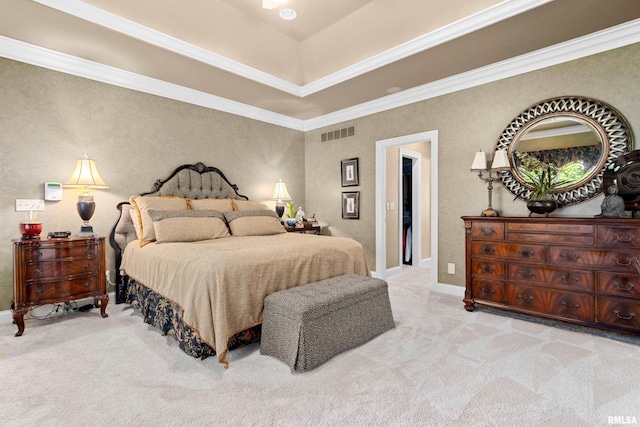 11518 N Nettle Creek Dr, Dunlap, IL 61525 - bedroom with carpet floors, ornamental molding, and a raised ceiling