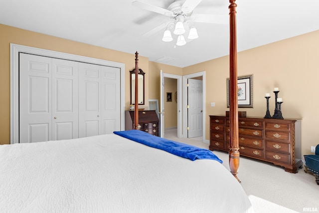 11518 N Nettle Creek Dr, Dunlap, IL 61525 - carpeted bedroom featuring a closet and ceiling fan