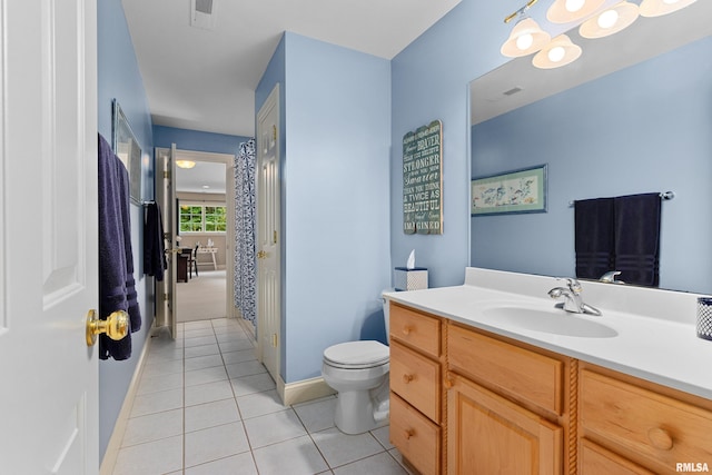 11518 N Nettle Creek Dr, Dunlap, IL 61525 - bathroom featuring tile patterned floors and vanity