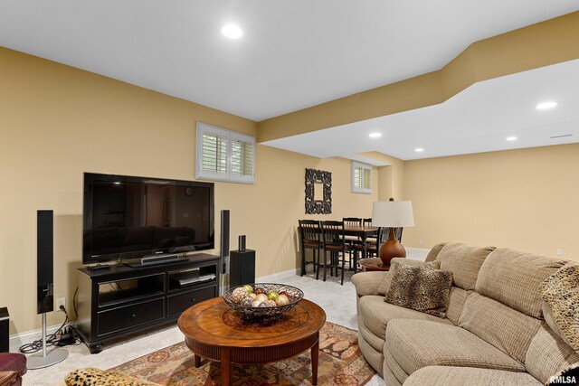 11518 N Nettle Creek Dr, Dunlap, IL 61525 - carpeted living area featuring recessed lighting