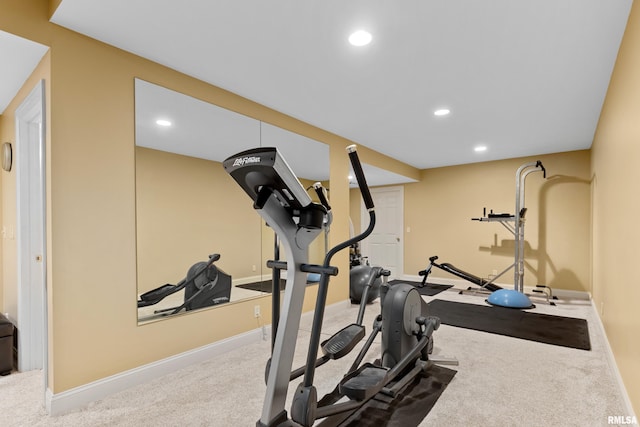 11518 N Nettle Creek Dr, Dunlap, IL 61525 - workout room with carpet and recessed lighting