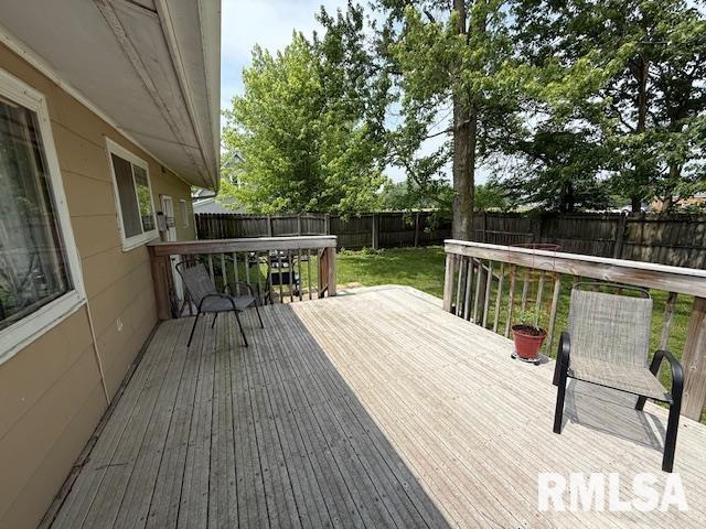 603 Sherry St, Colchester, IL 62326 - view of wooden deck