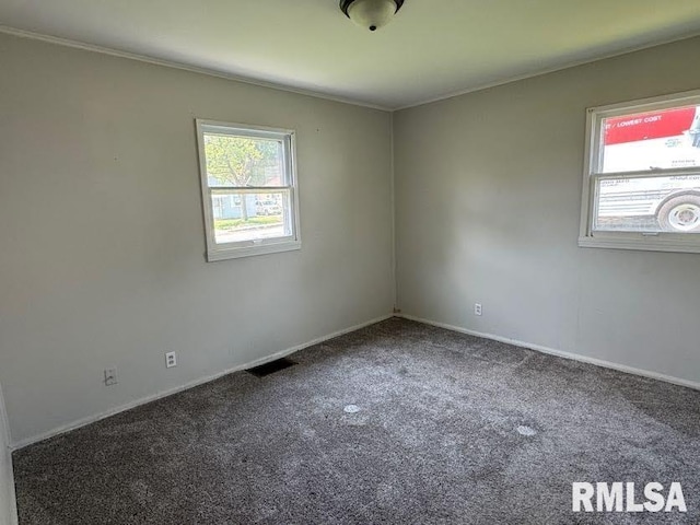 831 W Bartlett Ct, Peoria, IL 61604 - spare room with carpet flooring, baseboards, and ornamental molding