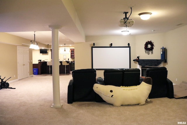 1112 W Cedar Hills Dr, Dunlap, IL 61525 - cinema room with carpet
