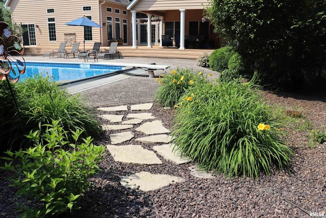 1112 W Cedar Hills Dr, Dunlap, IL 61525 - swimming pool featuring a patio and a diving board