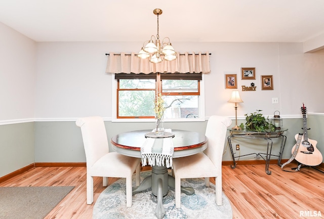 4126 N Chelsea Pl, Peoria, IL 61614 - dining room with wood finished floors and a chandelier