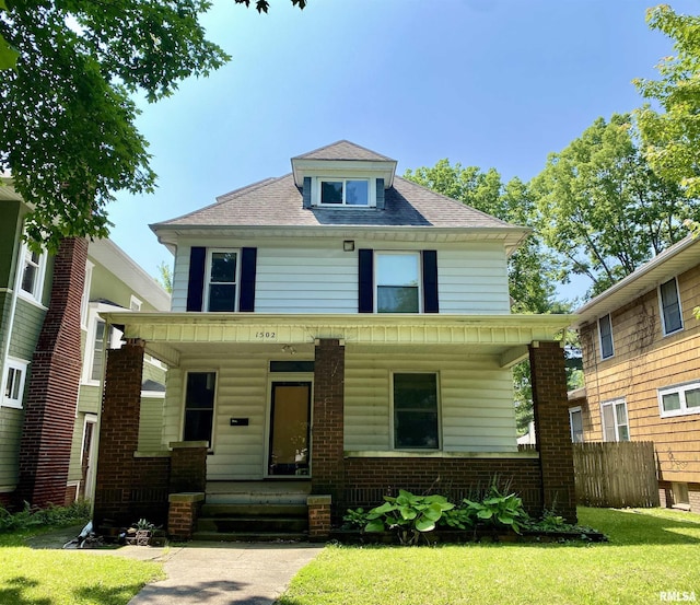 1502 W Columbia Ter, Peoria, IL 61606 - american foursquare style home with covered porch