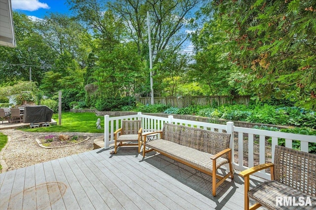 486 E High Point Dr, Peoria, IL 61614 - wooden deck with view of scattered trees