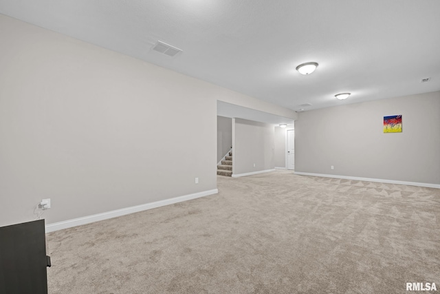 11306 N Joseph St, Dunlap, IL 61525 - spare room with carpet, stairway, and baseboards