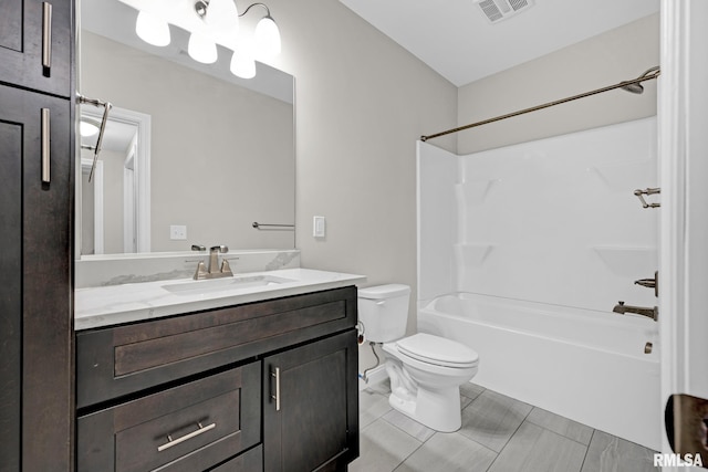 11306 N Joseph St, Dunlap, IL 61525 - bathroom with vanity, toilet, and shower / tub combination