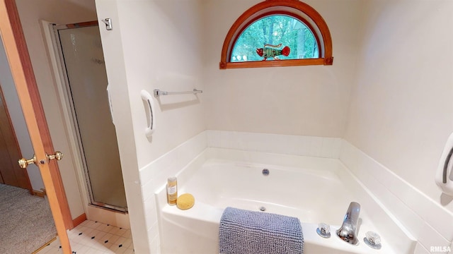 1111 Windy Hill Ct, Varna, IL 61375 - bathroom with a garden tub and a stall shower